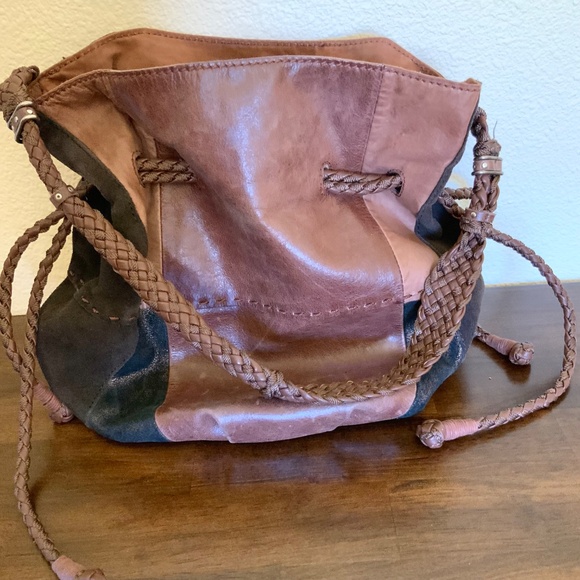 LIKE NEW! The Sak Patchwork Brown Leather Hobo Bag - Picture 13 of 13